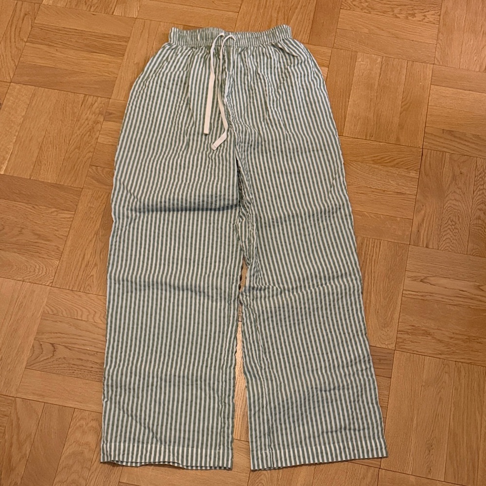 ASOS Green and White Striped Pants